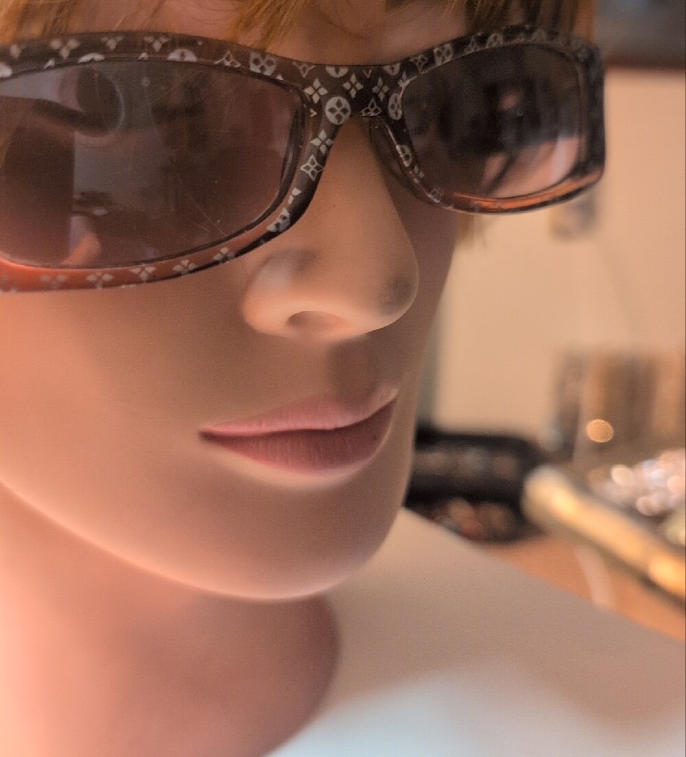 Source Unknown Black Patterned Cat-Eye Sunglasses